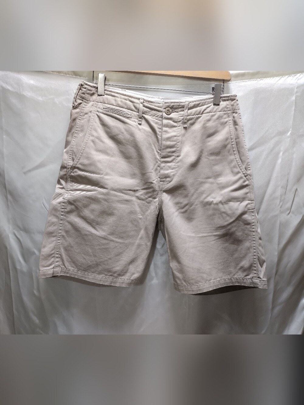 Fullcount & Co. Khaki Button Fly Shorts Made In Japan Mens 100% Cotton Sz 32